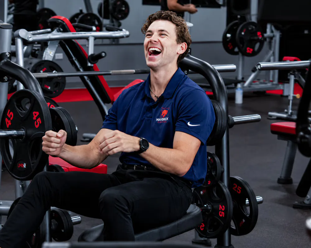 Maverick Digital team member at a partner gym in North Dallas